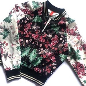 Cherry blossom Bomber jacket Chelsea & Violet